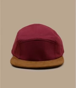 5 Panel Blank Burgundy Brown Suede