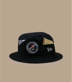 NEW ERA All Over Patch Bucket Black -Chapeau Chic Soldes Boutique all over patch bucket black 2
