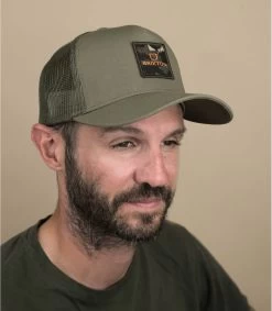 Brixton Alpha Block Trucker Military Olive