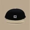Brixton Alton Snapback Black Tan Suede