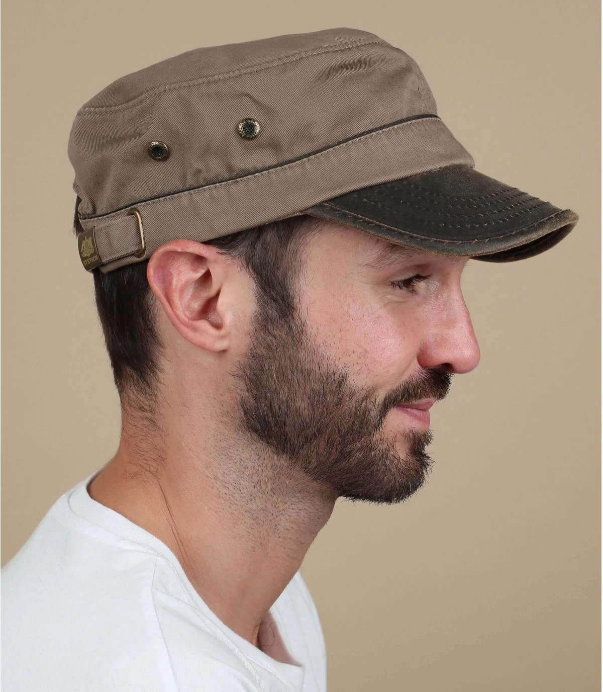 Stetson Army Cap Cotton Brown 1 Stetson Army Cap Cotton Brown