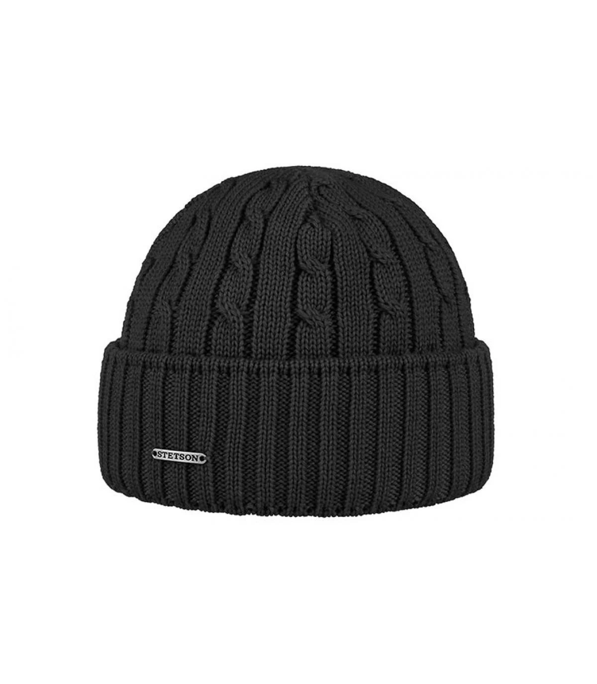Stetson Beanie Wool Black 2 Stetson Beanie Wool Black – Image 2