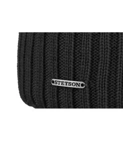 Stetson Beanie Wool Black 5 Stetson Beanie Wool Black -Chapeau Chic Soldes Boutique beanie wool blackbonnet20revers20noir20laine