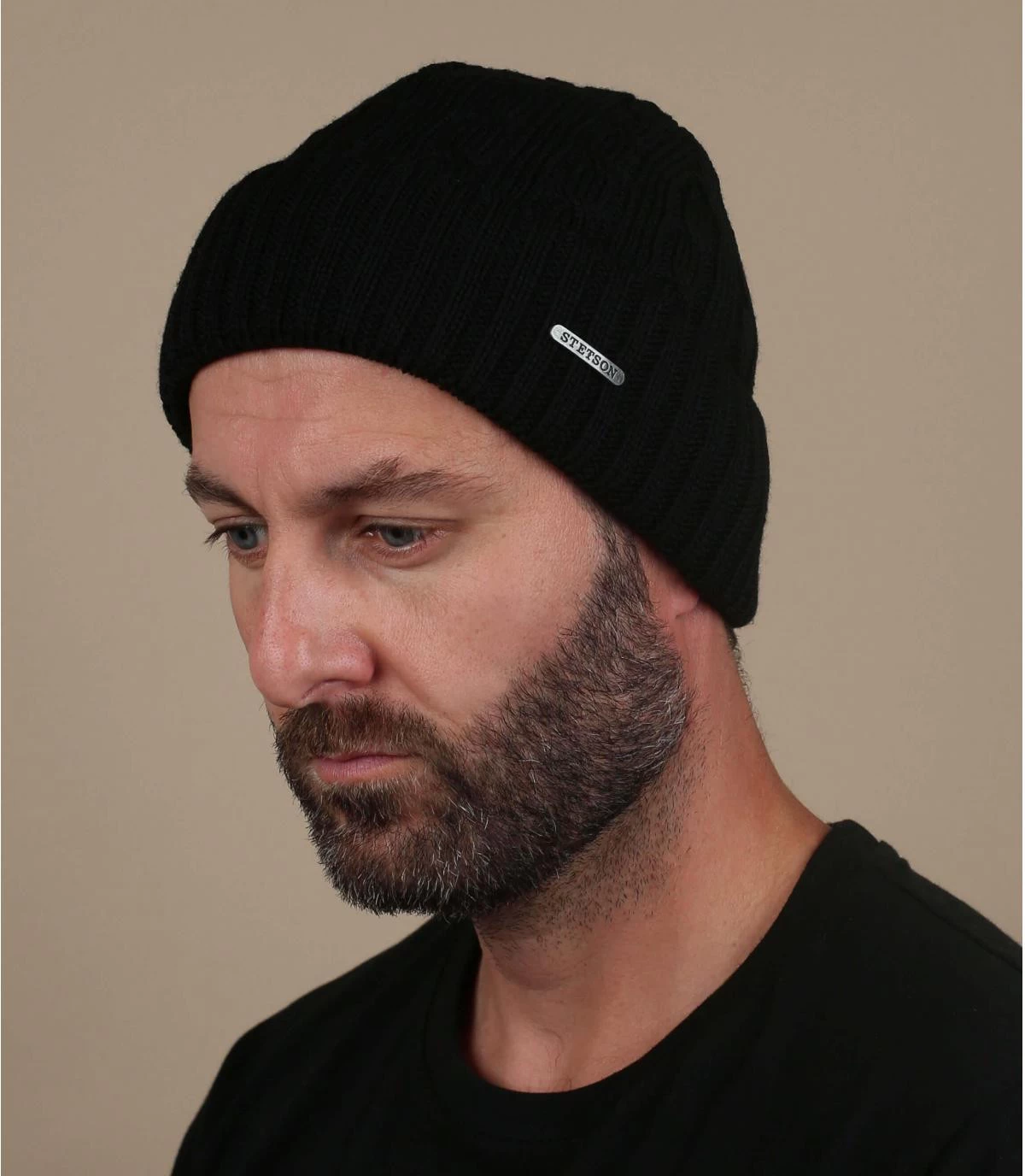 Stetson Beanie Wool Black 1 Stetson Beanie Wool Black