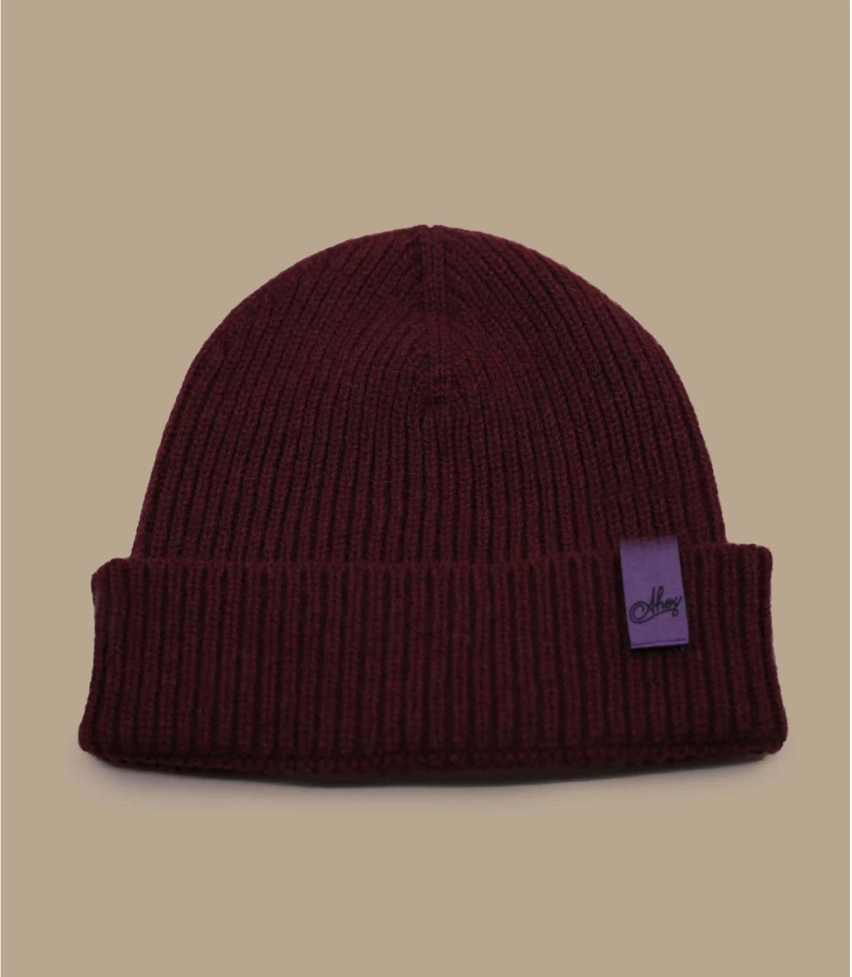 Bonnet Ahoy Burgundy Purple. Eco & Fabriqué En France 1 Bonnet Ahoy Burgundy Purple. Eco & Fabriqué En France