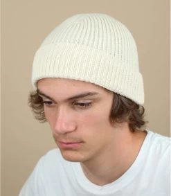 Bonnet Fabriqué En France Laine Recyclée Ecru