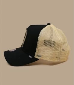 Casquette Trucker HFT Rebellion Black Beige -Chapeau Chic Soldes Boutique casquette trucker hft rebellion black beige 3