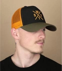 WATTS Casquette Trucker Tribe Kaki Black -Chapeau Chic Soldes Boutique casquette trucker tribe kaki black 5