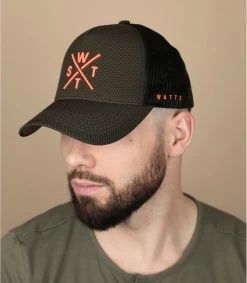 WATTS Casquette Trucker Tribe Kaki Carbone