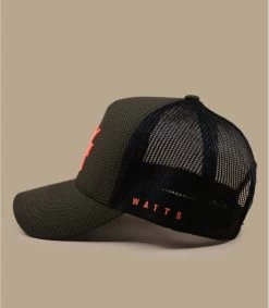 WATTS Casquette Trucker Tribe Kaki Carbone -Chapeau Chic Soldes Boutique casquette trucker tribe kaki carbone 3