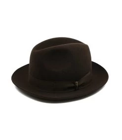 Borsalino Chapeau Feutre Lapin Marengo Marron -Chapeau Chic Soldes Boutique chapeau feutre lapin marengo marronBorsalino20