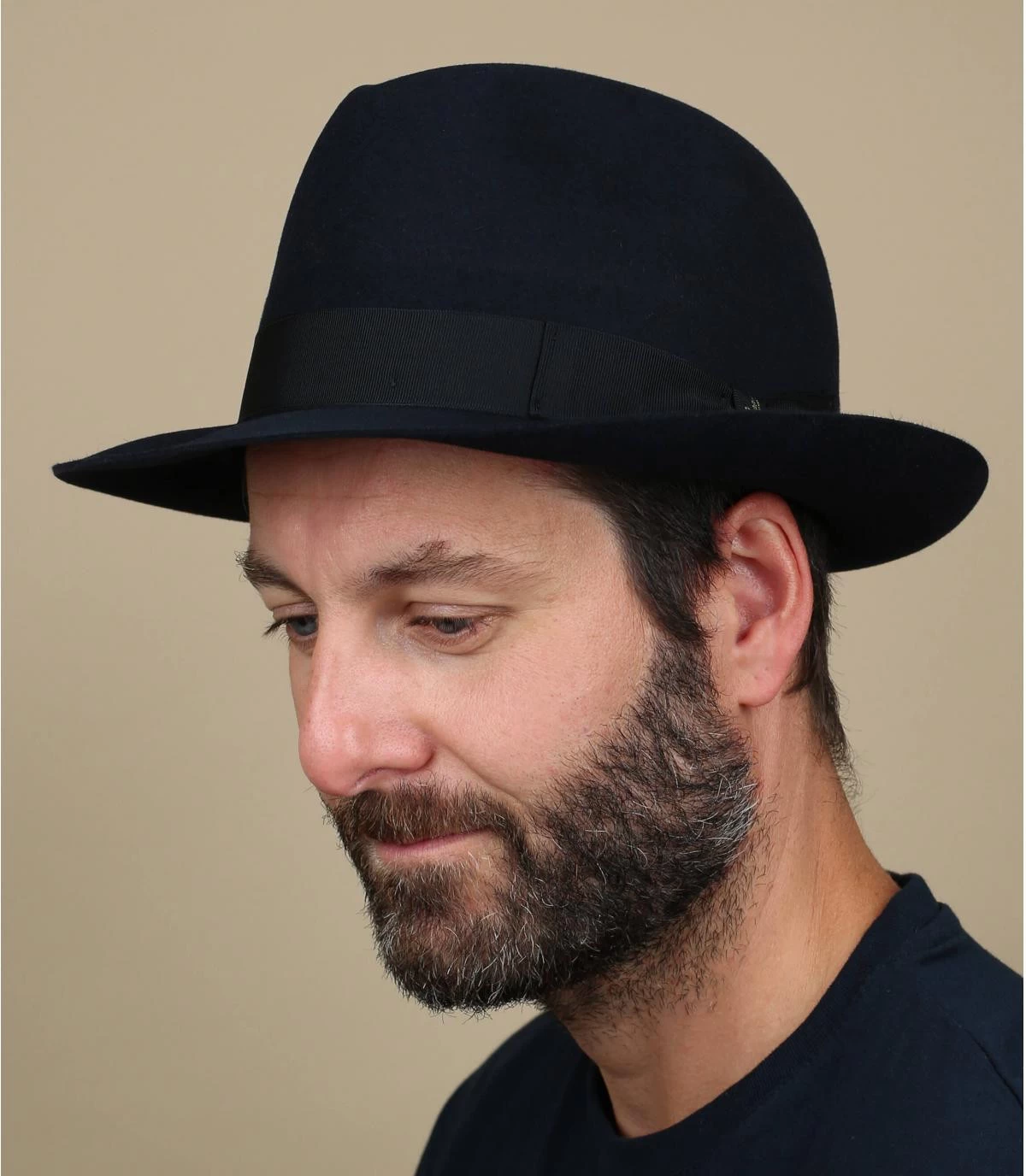 Borsalino Chapeau Feutre Lapin Marengo Marine 1 Borsalino Chapeau Feutre Lapin Marengo Marine