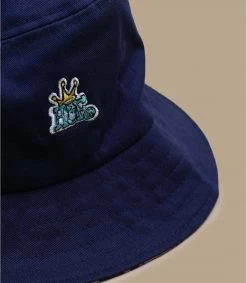 HUF Crown Reversible Bucket Navy Blazer -Chapeau Chic Soldes Boutique crown reversible bucket camel navy blazer 2