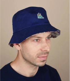 HUF Crown Reversible Bucket Navy Blazer