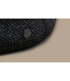 Driver Cap Herringbone Grey 5 Driver Cap Herringbone Grey -Chapeau Chic Soldes Boutique driver cap herringbone greyberet20gris20laine