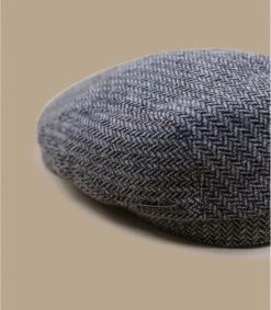 Stetson Driver Cap Virgin Wool Herringbone Grey -Chapeau Chic Soldes Boutique driver cap virgin wool herringbone grey 2