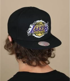 Mitchell & Ness Embroidery Glitch Snapback Lakers