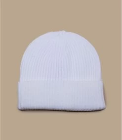 Engineered Knit Ribbed Beanie White