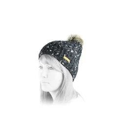Barts Euny Beanie Dark Heather -Chapeau Chic Soldes Boutique euny beanie dark heatherBarts20bonnet20gris20chine20pompon20fourrur