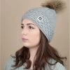 Evelina Real Fur Light Grey