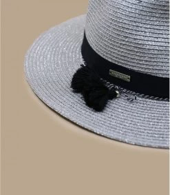 Seeberger Fedora In Shiny Braid Light Grey 5 Seeberger Fedora In Shiny Braid Light Grey -Chapeau Chic Soldes Boutique fedora in shiny braid light grey