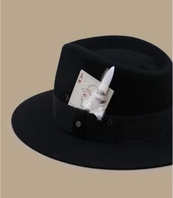 Stetson Fedora Woolfelt Black -Chapeau Chic Soldes Boutique fedora woolfelt black 2