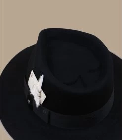 Stetson Fedora Woolfelt Black -Chapeau Chic Soldes Boutique fedora woolfelt black 3