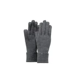 Barts Fine Knitted Gloves Dark Heather -Chapeau Chic Soldes Boutique fine knitted gloves dark heatherGants20femme20gris
