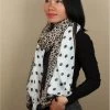 Foulard Imprimé à Pois Et Leopard