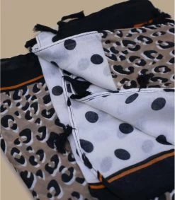 Foulard Imprimé à Pois Et Leopard 5 Foulard Imprimé à Pois Et Leopard -Chapeau Chic Soldes Boutique foulard imprime a pois et leopard 2