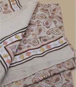 Foulard Imprimé Paisley Beige 5 Foulard Imprimé Paisley Beige -Chapeau Chic Soldes Boutique foulard imprime paisley beige 2