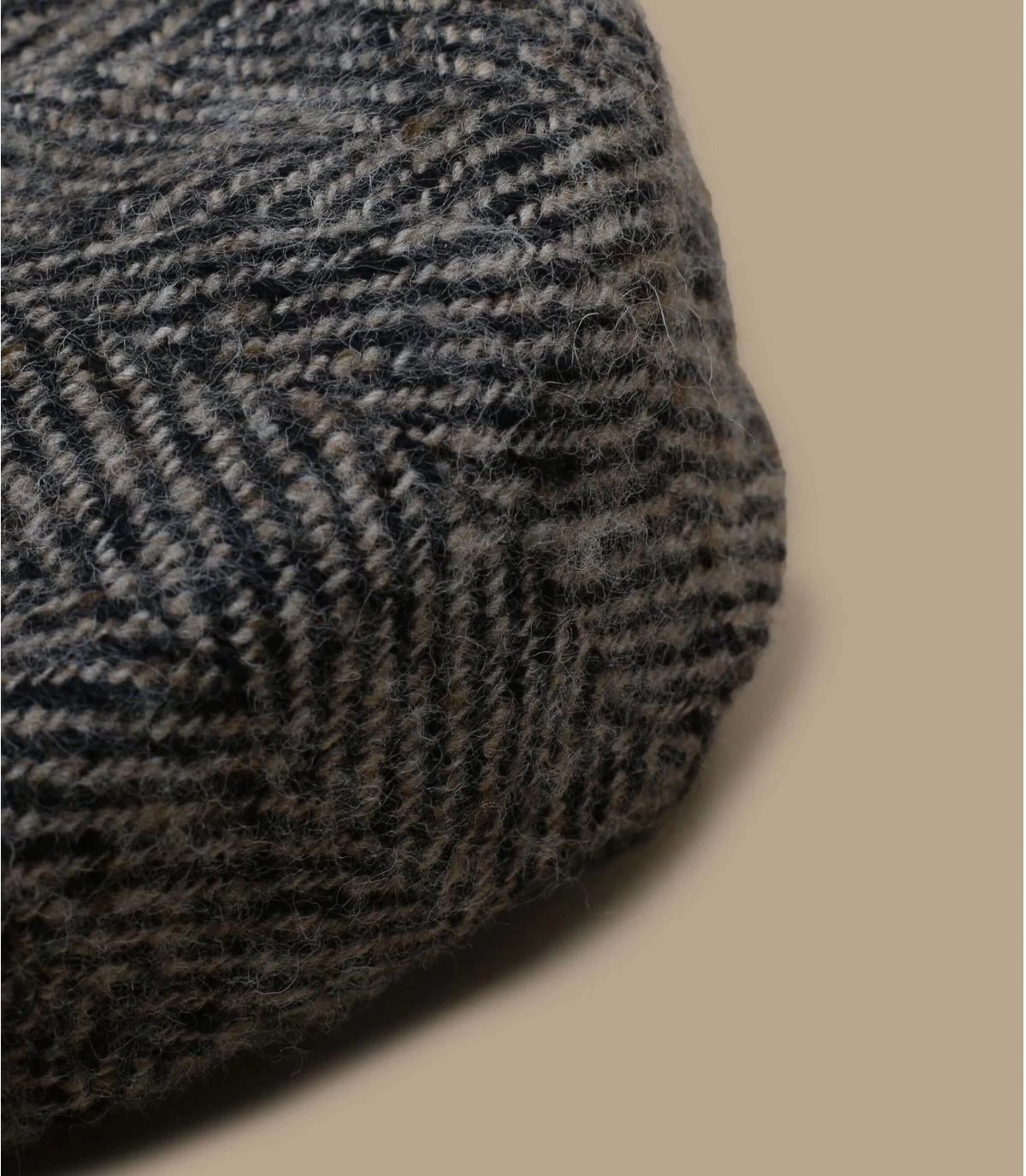 Stetson Hatteras Herringbone Beige Black 2 Stetson Hatteras Herringbone Beige Black – Image 2