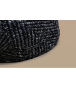 Stetson Ivy Cap Herringbone Black White 5 Stetson Ivy Cap Herringbone Black White -Chapeau Chic Soldes Boutique ivy cap herringbone black whiteberet20laine20noir20blanc