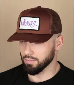 OBEY Marked Trucker Sepia
