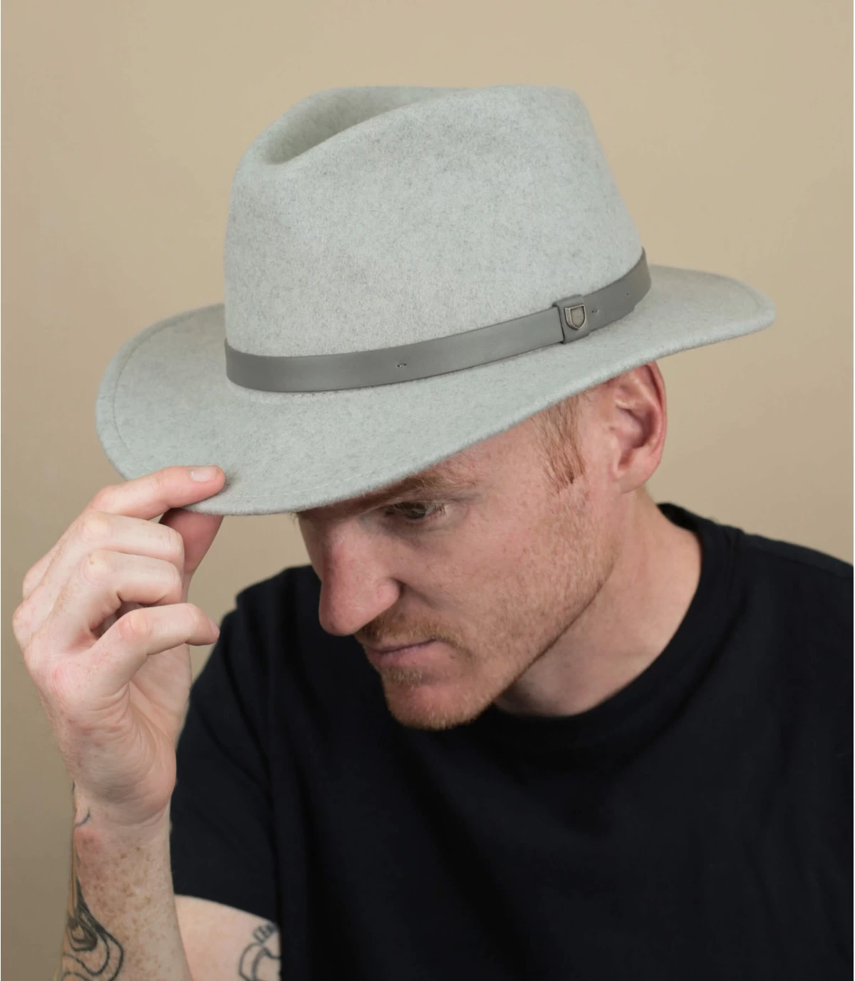 Brixton Messer Light Heather Grey 1 Brixton Messer Light Heather Grey