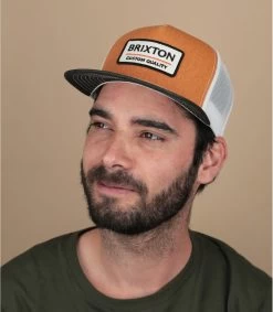 Brixton Palmer Proper Trucker Phoenix Orange Black White