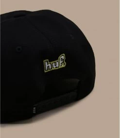 HUF Roasted Unstructured Snpaback Black -Chapeau Chic Soldes Boutique roasted unstructured snpaback black 3