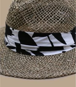 Seeberger Seagrass Fedora Summer Print Black 8 Seeberger Seagrass Fedora Summer Print Black -Chapeau Chic Soldes Boutique seagrass fedora summer print black 3
