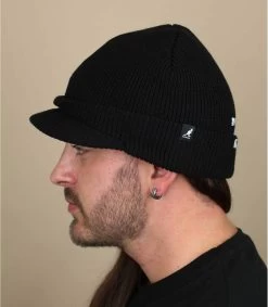 Kangol Sliced Peak Beanie Black