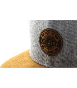 Snapback Cocaina Grey Suede -Chapeau Chic Soldes Boutique snapback cocaina grey suedesnapback20Cocaina20gris20suede
