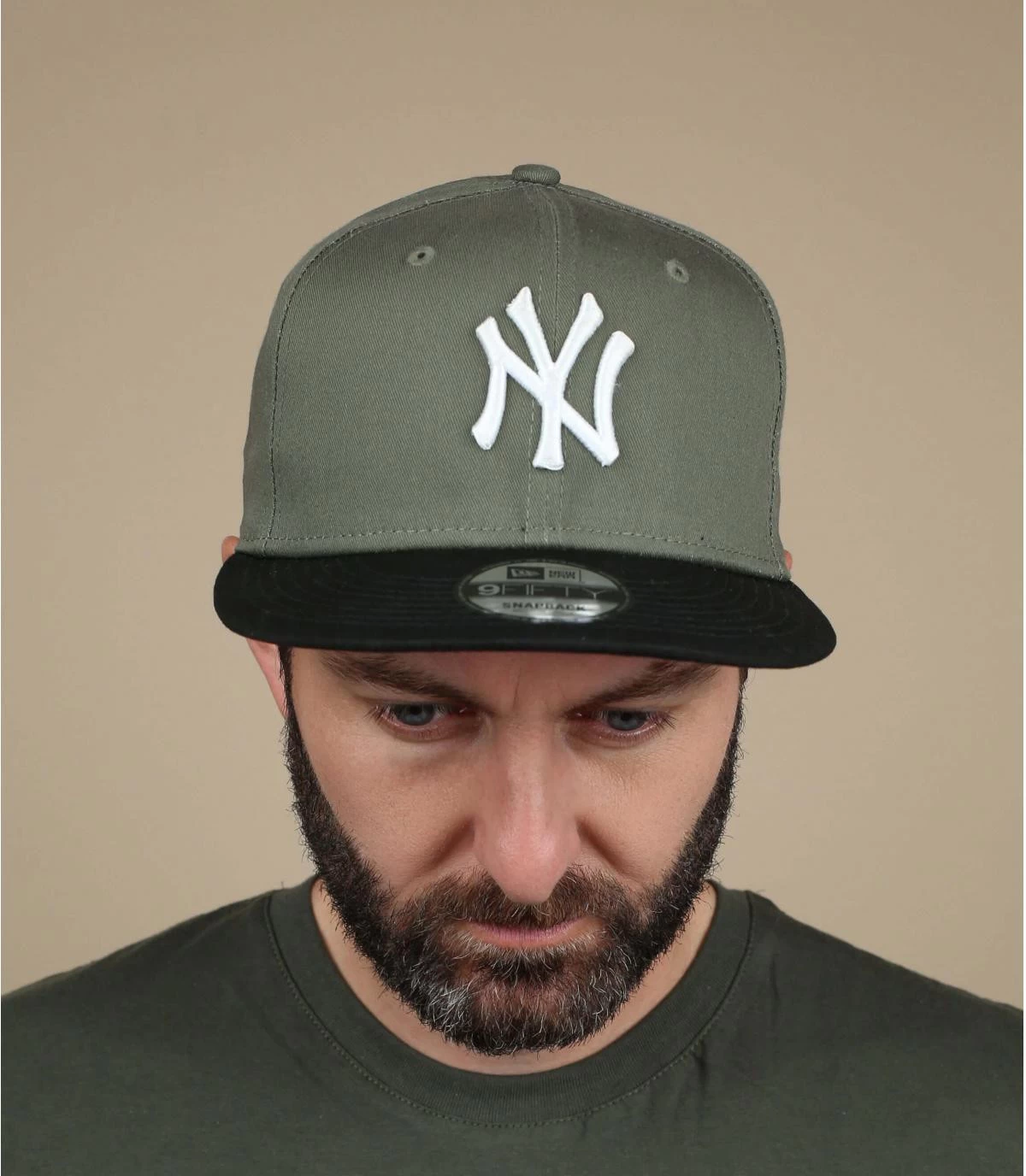 NEW ERA Snapback Colour Block NY 950 Olive Black 1 NEW ERA Snapback Colour Block NY 950 Olive Black