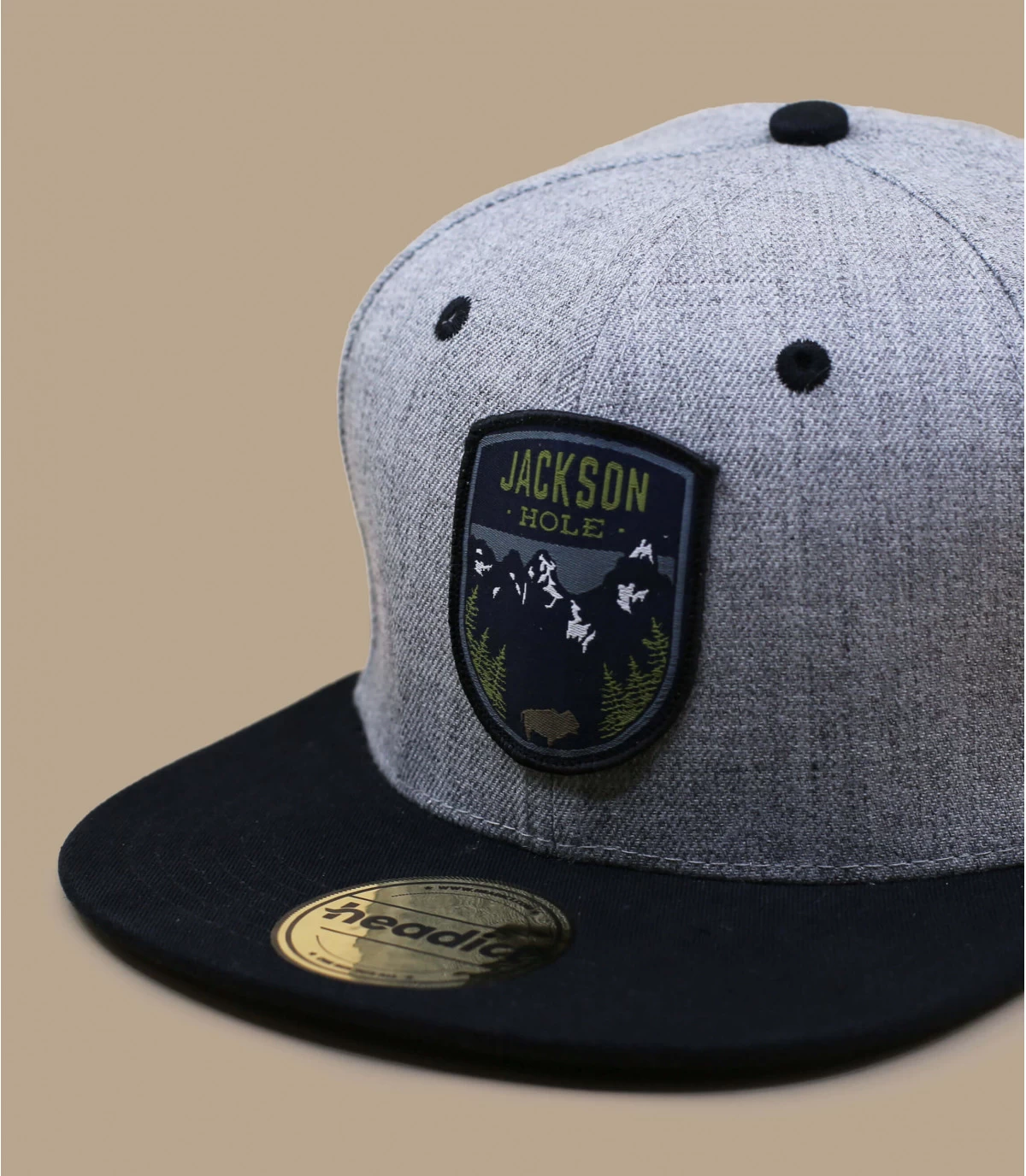Snapback Jackson Hole Grey Black 2 Snapback Jackson Hole Grey Black – Image 2