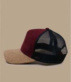 Trucker Corduroy Burgundy Cork Black -Chapeau Chic Soldes Boutique trucker corduroy burgundy cork black 2