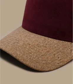 Trucker Corduroy Burgundy Cork Black -Chapeau Chic Soldes Boutique trucker corduroy burgundy cork black 3