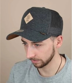 Trucker Jersey Patch Heather Charcoal