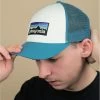 Patagonia Trucker P6 Lo Pro White Wavy Blue