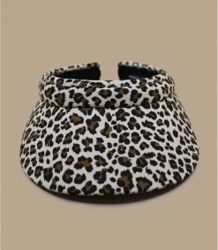Seeberger Visor Leo Print Sand -Chapeau Chic Soldes Boutique visor leo print sand 2