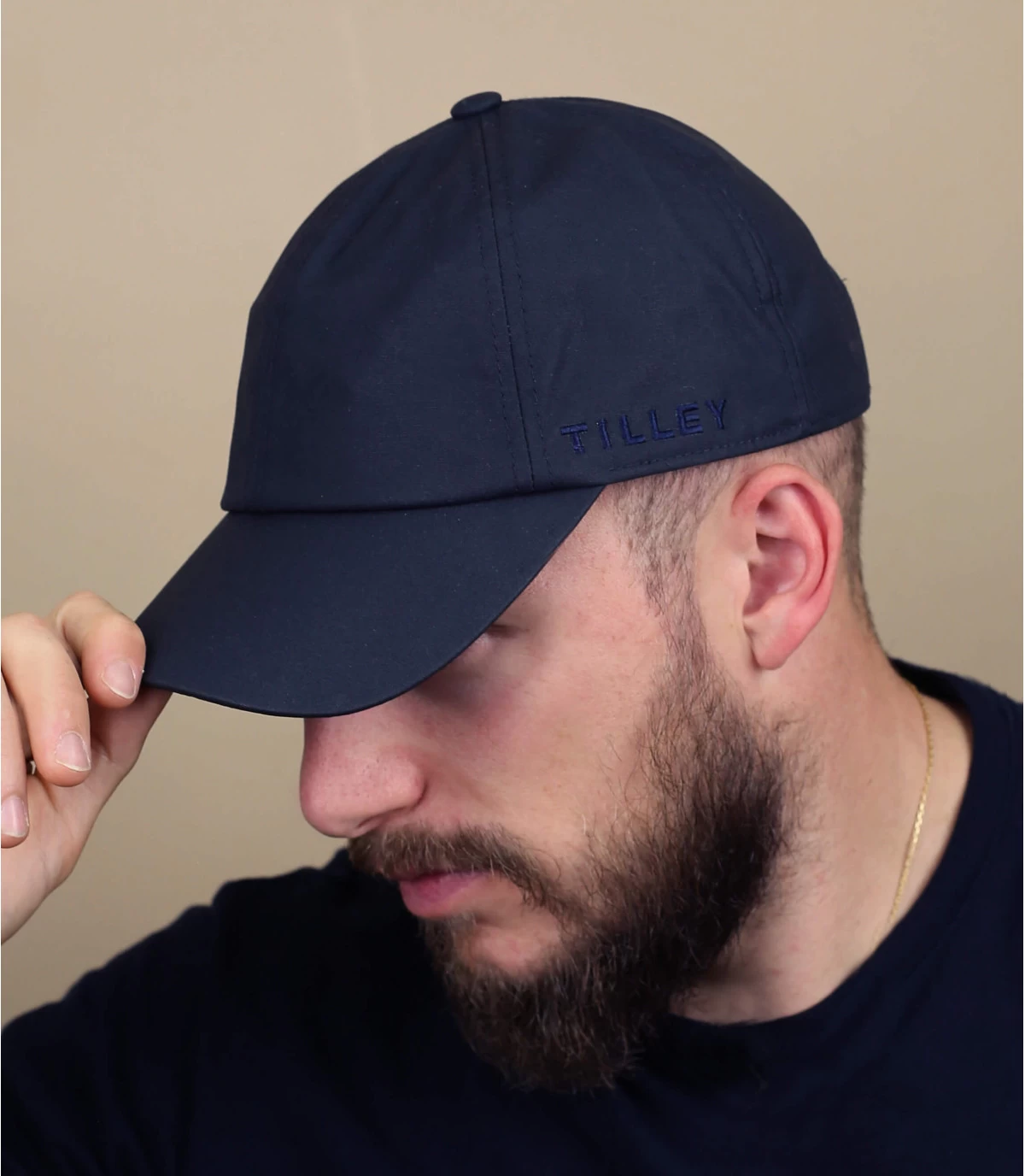 Tilley Waxed Millerain Baseball Cap Navy 1 Tilley Waxed Millerain Baseball Cap Navy