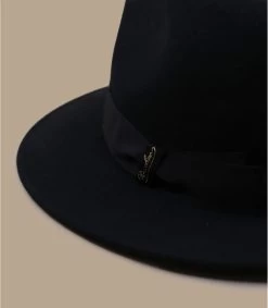 Borsalino Wool Felt Black -Chapeau Chic Soldes Boutique wool felt black 3